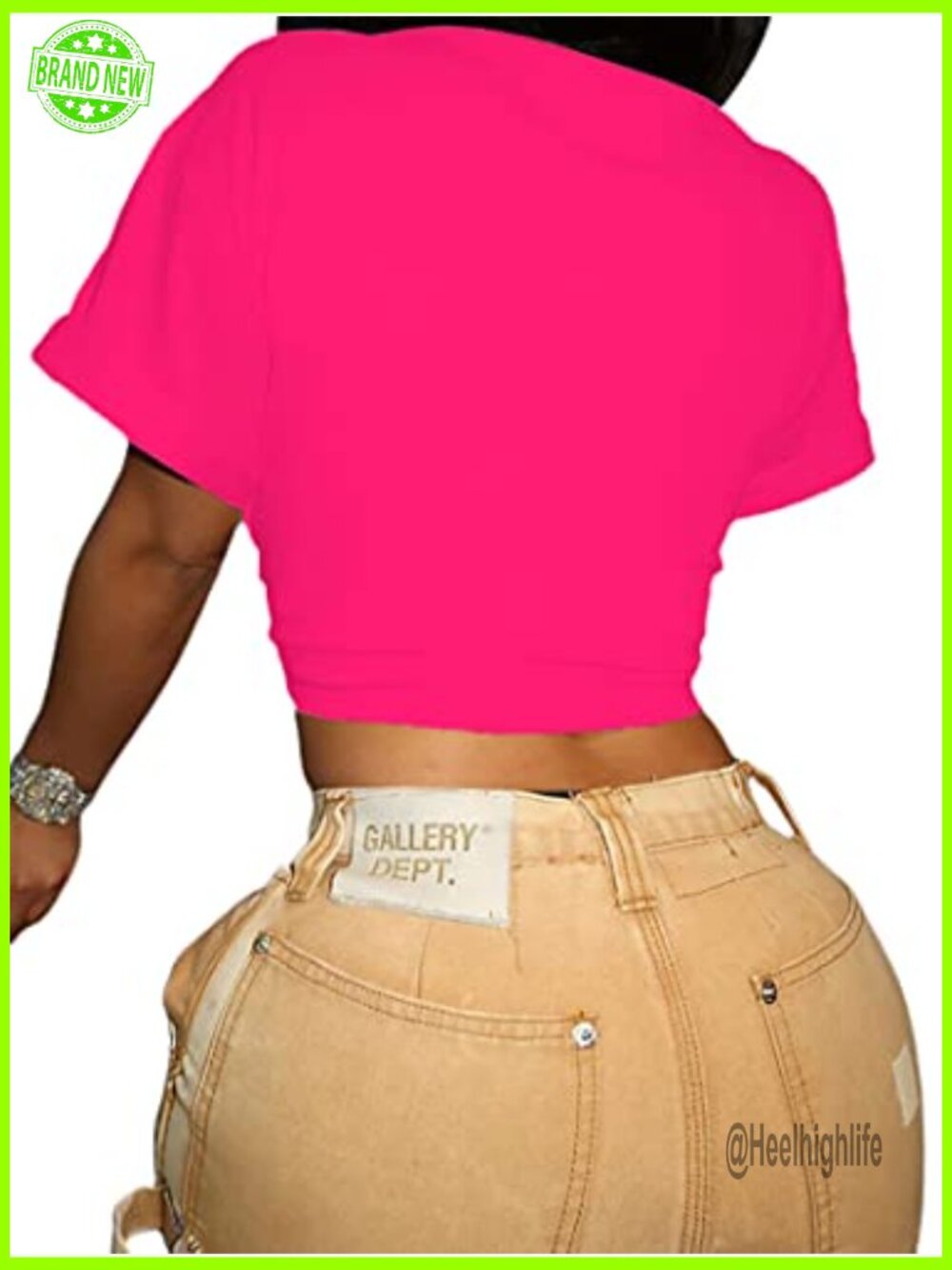 Sexy Tie Front Crop Top Short Sleeve Graphic Tee Clubwear - Picture 2 of 6